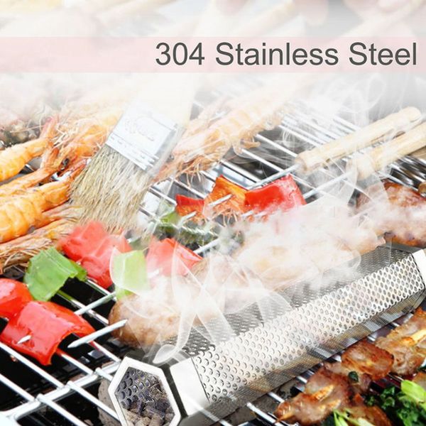 

bbq stainless steel accessories meshes perforated mesh smoker tube barbecue grill generator smoker filter tool