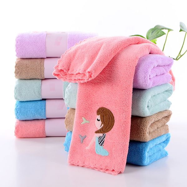 

high density coral fleece towel lint-absorbent gift small towel microfiber cartoon home daily necessities