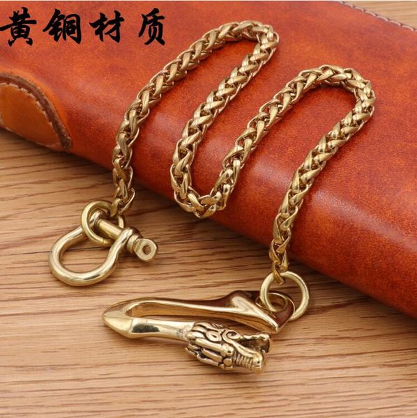 

fashion men boy punk hip-hop brass belt waist chain multilayer male pants chain jeans punk gold metal big ring pants chains, Silver