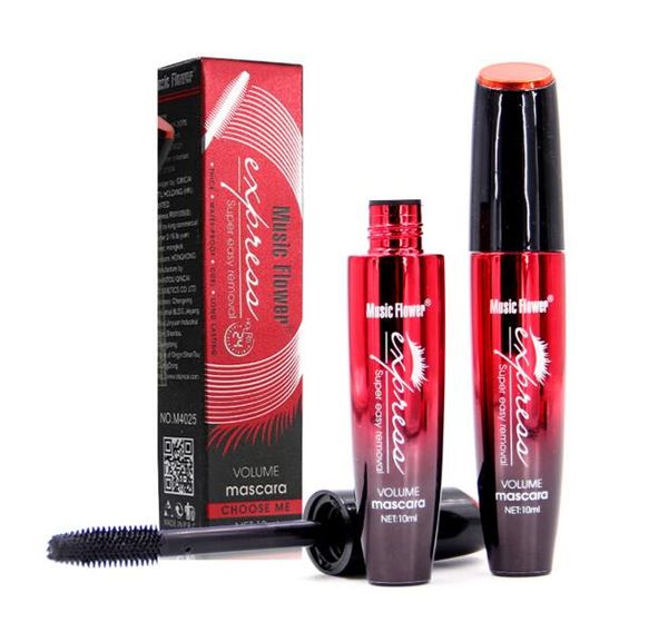 

new style music flower black volume waterproof mascara net 10ml (12pcs/lot) ing
