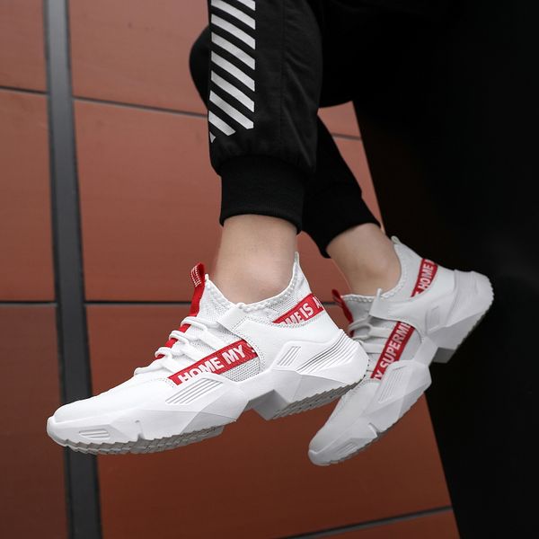 

traano 2019 men sneakers spring summer flat casual shoes breathable soft outdoor trainers for male cc-115, Black