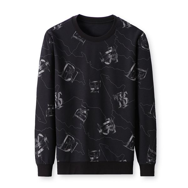 

ice silk long-sleeved t-shirt men thin models summer cotton floral shirt body soil spring and spring models 2020 men's casual sweater, Black
