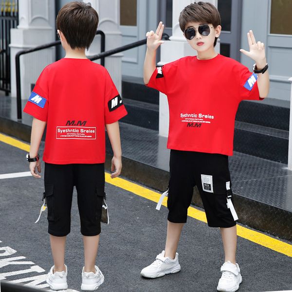 

3 6 10 12 summer teenage boys clothing sets kid clothing casual outfit baby clothes for boys sport suit children, White