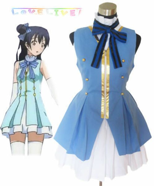 

люблю жить! начать тире!!сонода уми голубой лолита платье косплей, Black;red