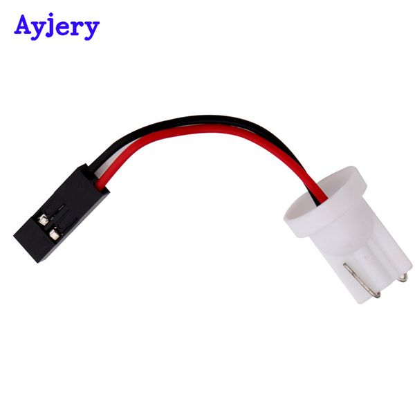 

ayjery t10 base 2-10x t10 adapter for all car led light led panel clearance slamp bulb connector socket white wire cable