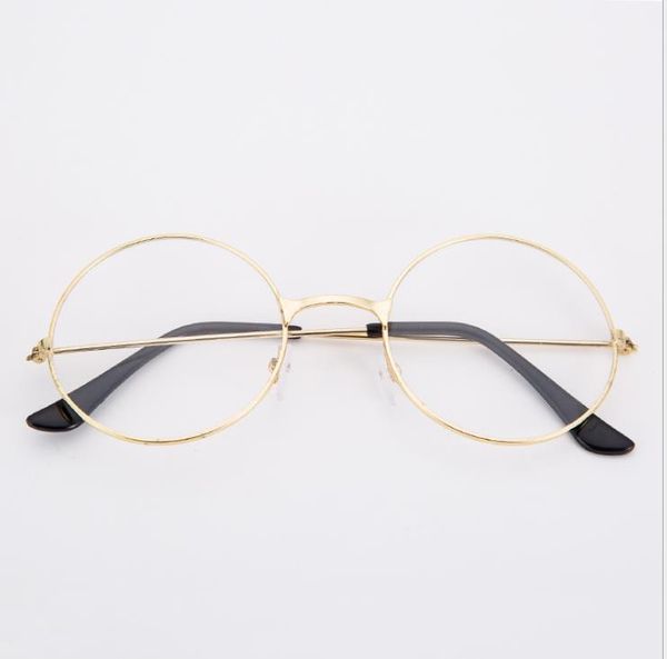 

korean literary retro flat mirror spectacles, White;black