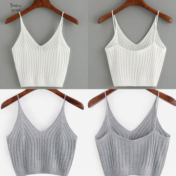 

fashion crop summer new womens basic strappy sleeveless racerback drop shipping, White
