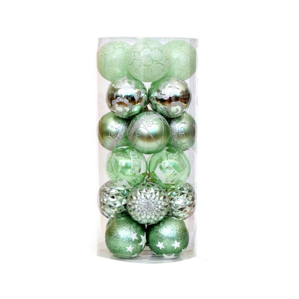 

24pcs christmas ball ornaments shatterproof christmas tree balls decorations for holiday wedding party decoration green
