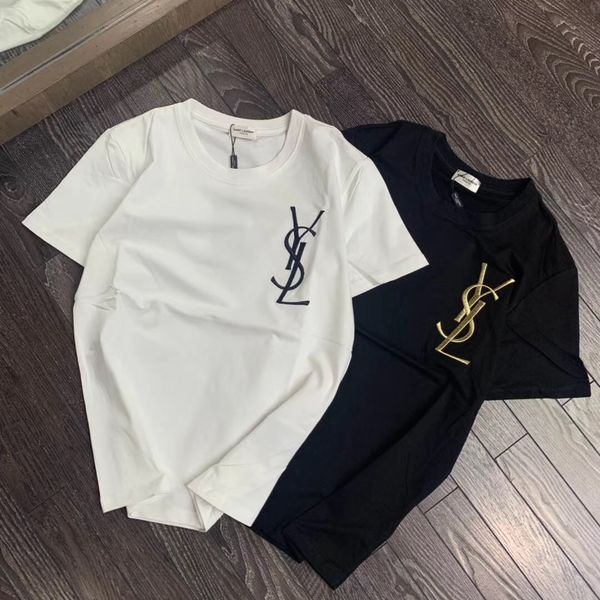 

2020 новая мода luxury конструкторы t-shirt высокого качества мужчин и женщин вскользь ysl письмо печати t-shirt топы бесплатная доставка #, White