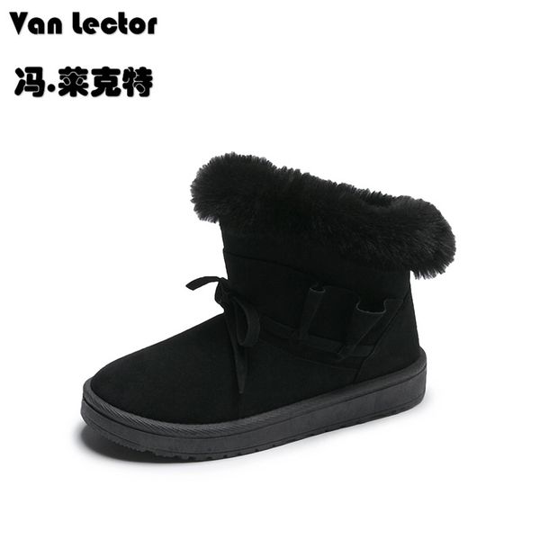 

winter women shoes warm thick cotton boots female casual shoes mid girl snow boots footwear dry inside comforatable sneakers, Black