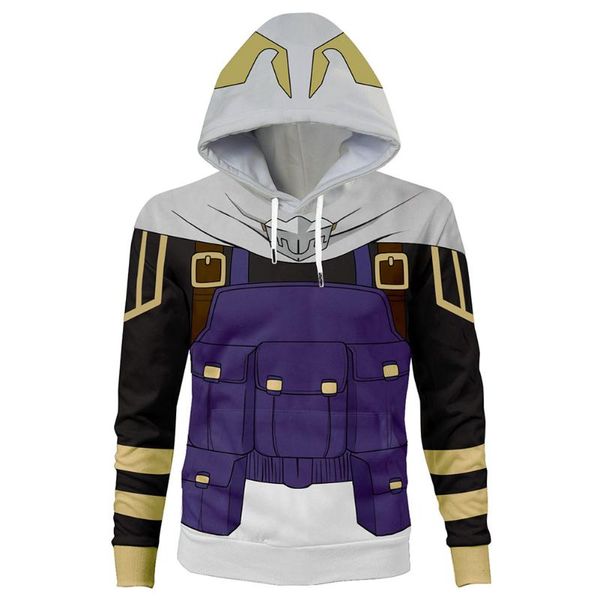 

my hero academia cosplay tamaki amajiki/suneater 3d print hoodie hooded sweatshirt pullover, Black