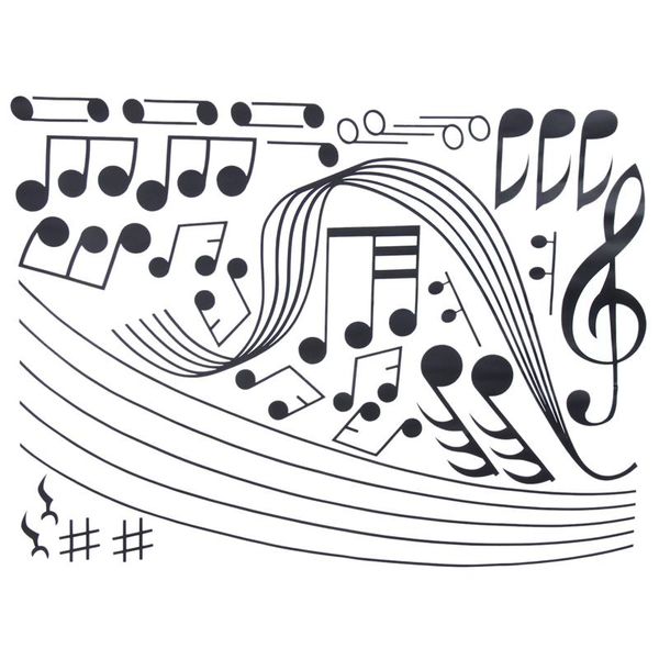 

music note sticker walls for music house bedroom decoration
