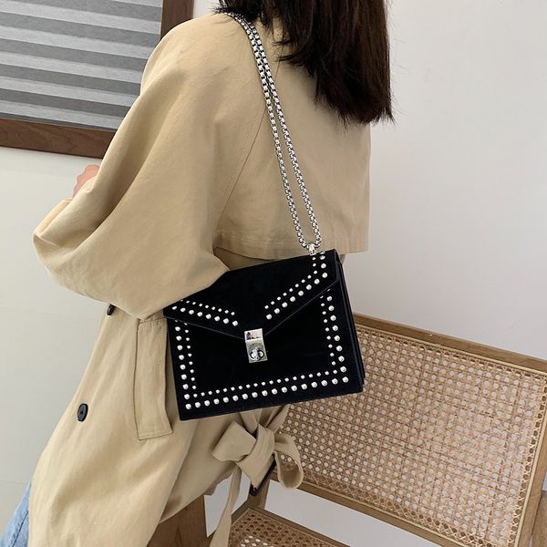 

scrub leather shoulder crossbody women's 2019 chain messenger bag mini bag bolso bandolera mujer #t2g