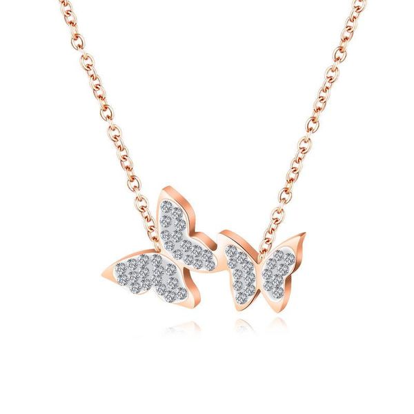 

2019 new fashion sweet romance necklace ins simple generous butterfly pendant necklace woman's jewelry accessory, Silver