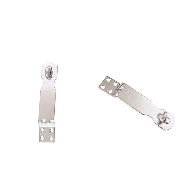 

2x 97mm stainless steel anti-theft folding hasp door latch sliding padlock