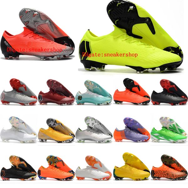 

2019 mens soccer cleats Mercurial Vapor Fury VII Elite SE FG soccer shoes Mercurial Superfly CR7 neymar football boots socks ACC