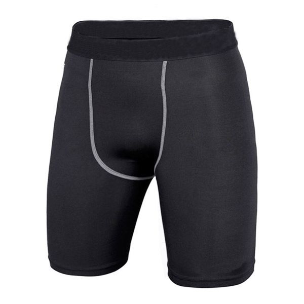 

quick dry men base layer cycle tight skin compression solid shorts, White;black
