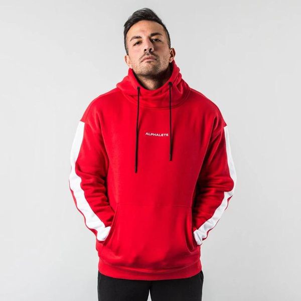 

men's hoodies & sweatshirts men autumn winter men's gyms fitness running training jumper jacket casual sportwear, Black