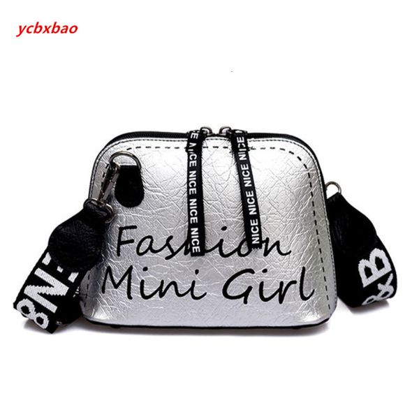 

модные искусственная кожа женщины crossbody сумка shell shaped сумка широкий плечевой ремень сумки мода дикие сумки посыльного письмо печати