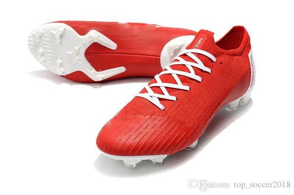 

red white 100% original low soccer cleats mercurial superfly vi 360 elite fg outdoor soccer shoes ronaldo cr7 football boots