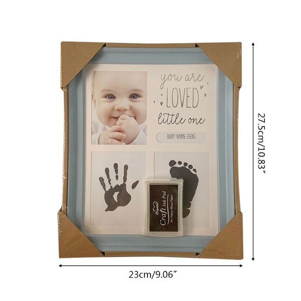

baby kids birthday gift newborn hand foot print ornaments 12 months p frame