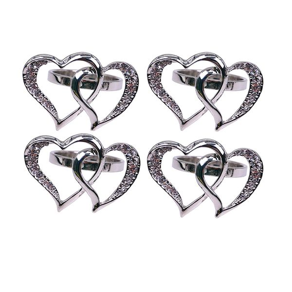 

4-piece set napkin ring napkin buckle holder suitable for wedding banquet dinner decoration favorite table decoration tab