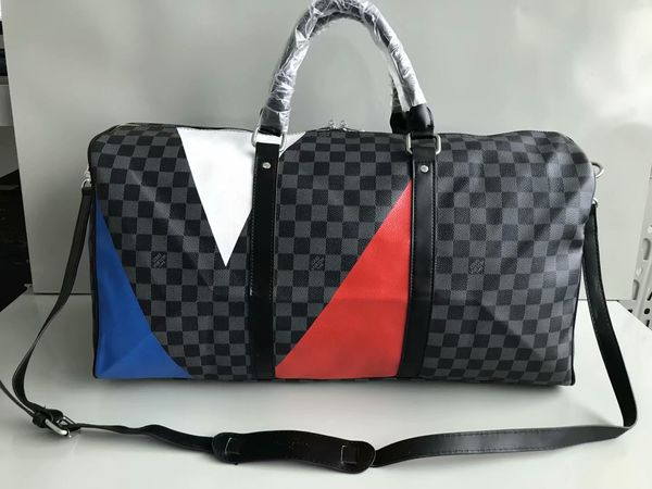 

2020 designer travel bag men keepall 50 brand real leather crossbody bag luxury m122