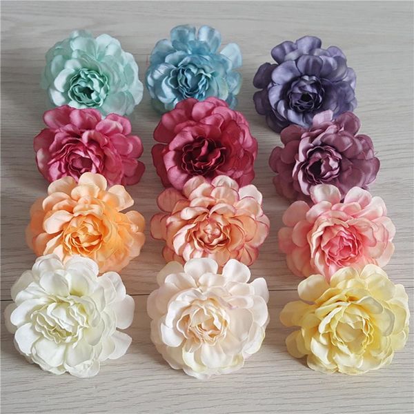 

10pcs/pack silk artificial flowers wedding flowers for bride hand silk blooming peony fake home decoration