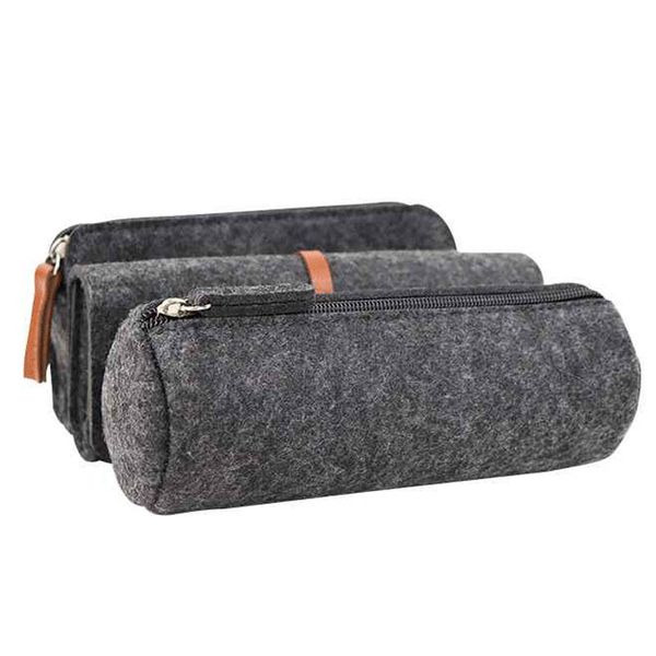 

pencil box zipper pencil bag felt fabric portable school office supplies coin purse stationery makeup bags