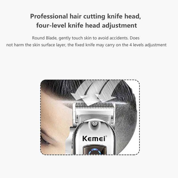 

kemei 2010 professional manscaping trimmer 2019 clipper 4 lever blade adjustment lcd display beard trimmer sxubi