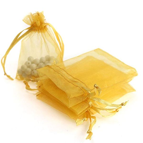 

7x9cm organza bags drawstring gift bag candy jewelry party wedding favor present pouches for party wedding christmas valentine light golden, Pink;blue