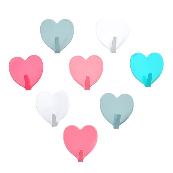 

20pcs strong wall hook home kitchen colorful love suction cup sucker wall hooks hanger for kitchen bathroom decorative(rand