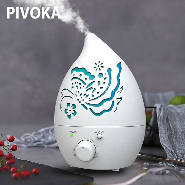 

pivoka 1200ml air humidifier aroma diffuser essential oil aromatherapy ultrasonic large capacity led mist maker for home office