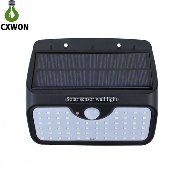 

64leds солнечная лампа 600lm водонепроницаемый солнечный дом свет с 3 режимы работы сада солнечной настенный датчик света