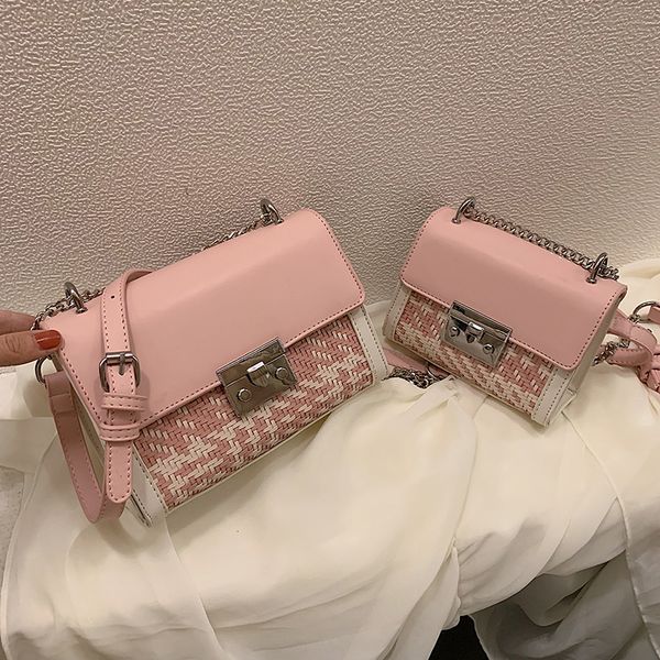

brim joker french small bag handbag new summer 2019 han edition chain shoulder inclined bag, small package