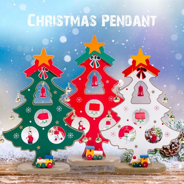 

innovative 3 colors festive small bell christmas tree painting pendants desk place for christmas party decorations ornaments