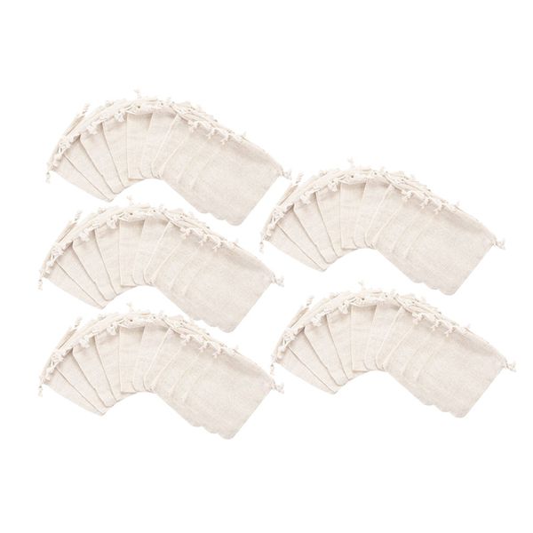 

50ps cotton bags cotton muslin bags drawstring muslin bag for wedding party favor and diy craft (5x7 inch