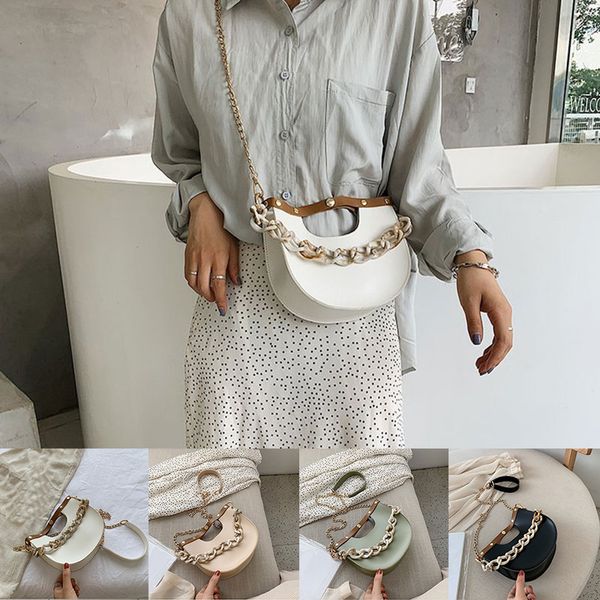 

new arrive 2020 women tote pu leather travel solid chain shoulder bags girls casual messenger crossbody pack ladies hand bag