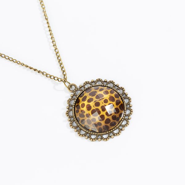 

2019 new arrival korean retro disc message flower necklace sweater chain leopard necklace kolye collar kaulakoru, Silver