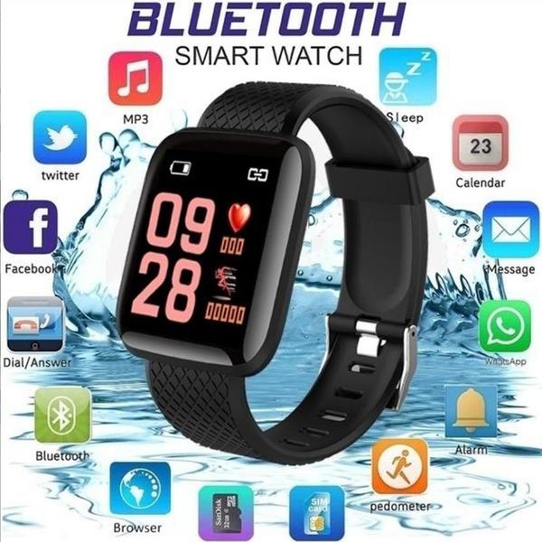 

Новые 116Plus Смарт диапазона Браслет цветной ЖК-экран Фитнес Tracker шагомер сердечног