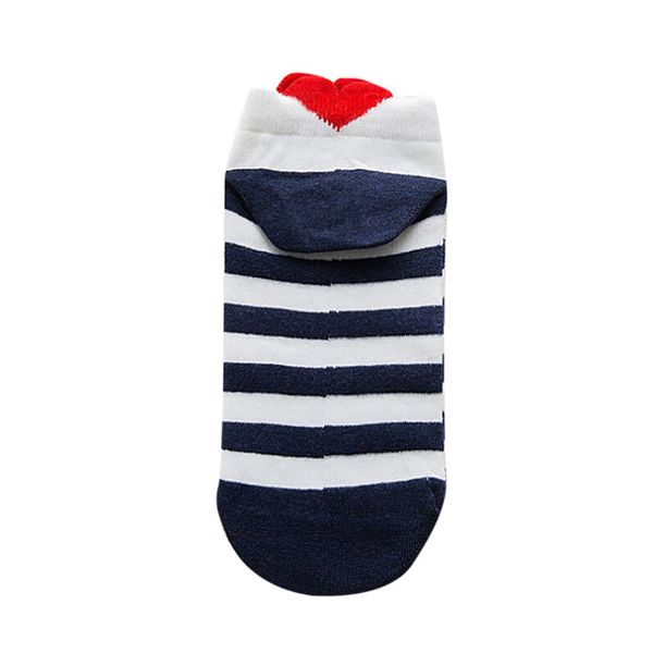 

new fashion women cotton socks casual funny cute ankle sock red heart gril socks womens heart-shaped striped men short sock /c, Black;white