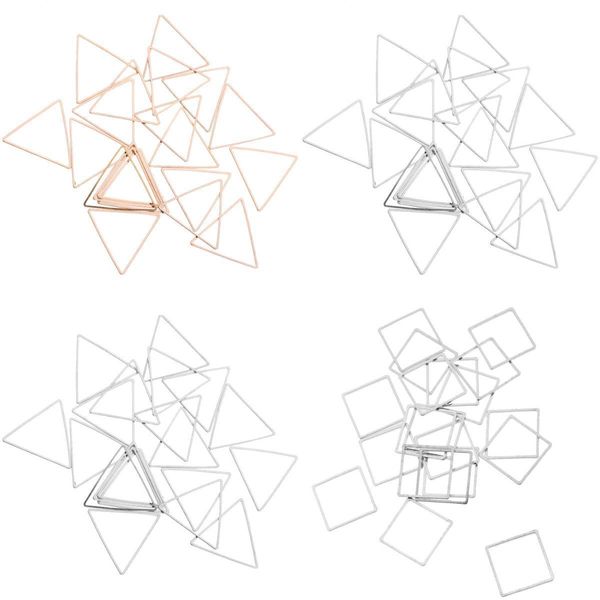 

80pc handmade triangle earring pendant square dangle, Golden