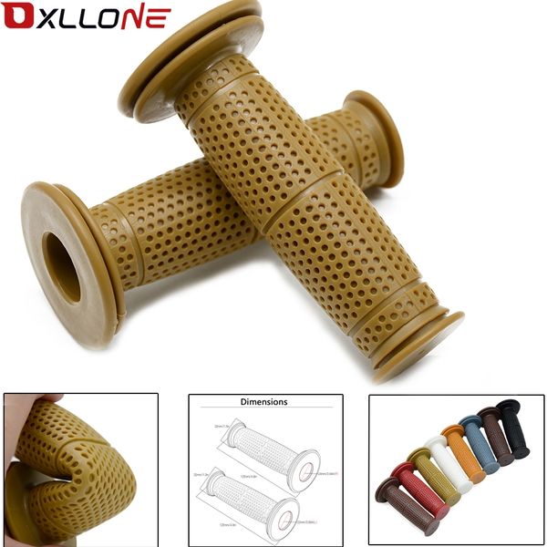 

7/8" 22mm motorcycle hand grips handle rubber bar gel grips retro rubber motorcycle bike vintage coke bottle hand grip x 2pcs