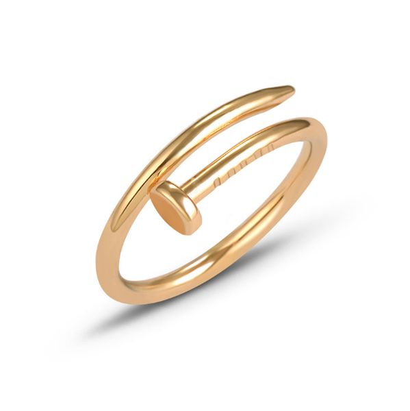 

couple fashion engagement copper ladies ring creative nail hip hop casual men's ring jewelry wedding gift, Silver