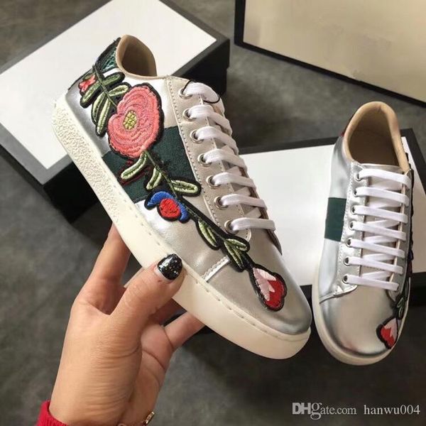 

2019 luxury mens women fashion shoes designer shoes genuine leather flat casual shoes gc18062209, Black