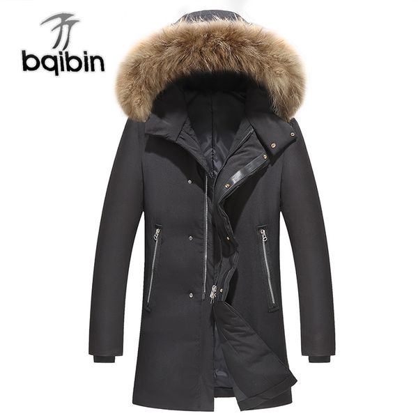 

90%duck down jackets coats men down jacket brand clothing casual winter jacket thickening parkas men zippers duck 23, Black