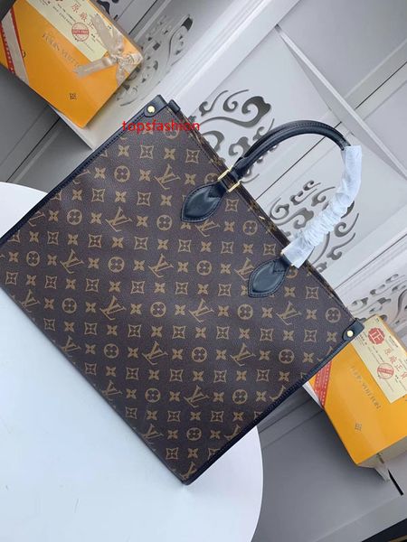 

#4957 5a l brand v onthego tote bags women handbag fashion classic clutch handle evening bag genuine leather large capacity shopping bag
