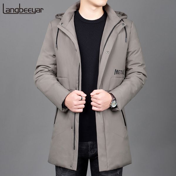 

2019 winter fashion brand jackets and coats men long korean quilted jacket streetwear parka puffer bubble coats men clothes, Black