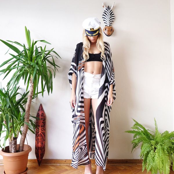 Acheter Bikini Cover Up Robes Dété Tuniques Pour Les Femmes Robe De Plage Femme Robe Plage Couverture Mousseline De Soie Lâche Montage Maillot De