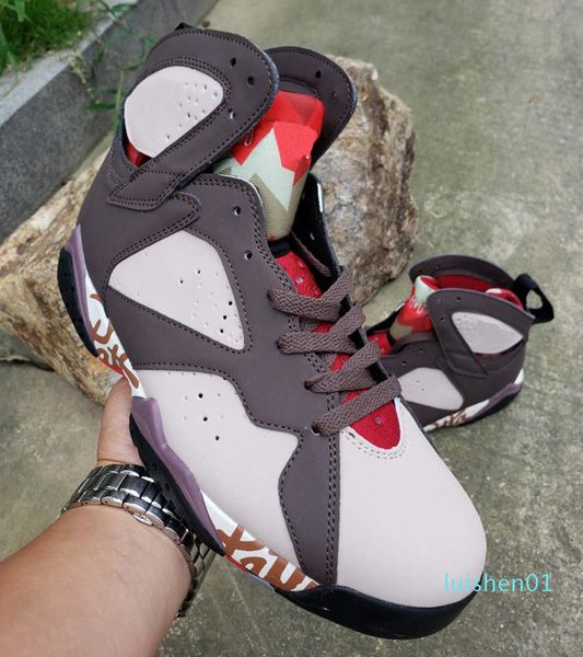 

new patta x 7 og sp ray allen purple bordeaux hare basketball shoes men 7s gmp olympic pure money sweater sneaker shoes 01l